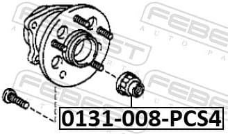 Nut, kingpin 0131-008-PCS4 - image 2