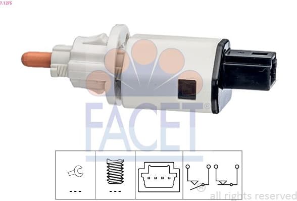 Stop Light Switch Made in Italy - OE Equivalent 7.1275