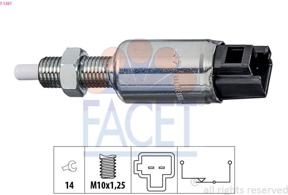 Switch, clutch control (cruise control) Made in Italy - OE Equivalent 7.1287