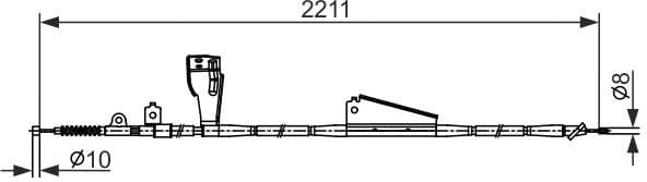 Cable Pull, parking brake 1 987 482 424 - image 2