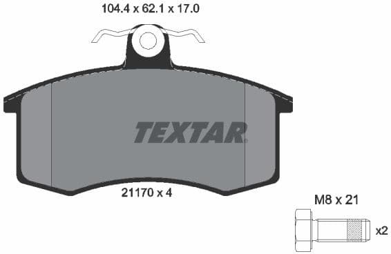 Brake Pad Set, disc brake 2117002