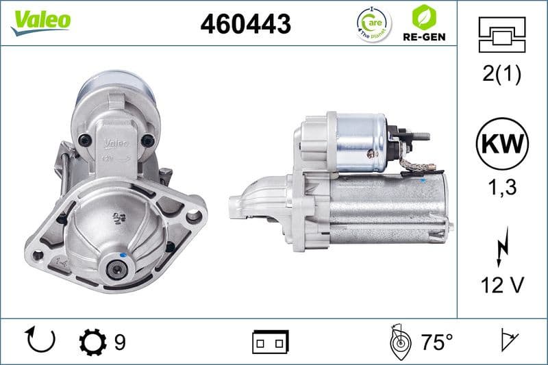 Starter VALEO RE-GEN REMANUFACTURED 460443