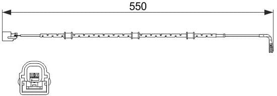Warning Contact, brake pad wear 1 987 474 514 - image 6