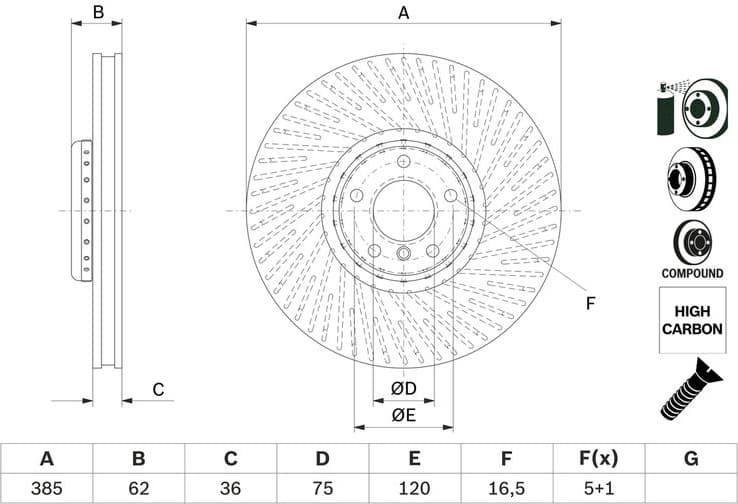 Brake Disc 0986479E25 - image 2