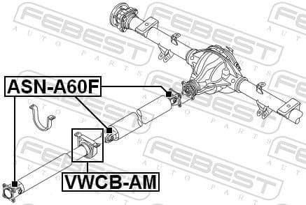 Bearing, propshaft centre bearing VWCB-AM - image 2