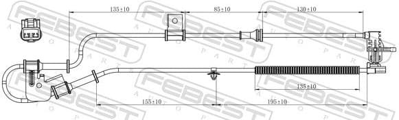 Sensor, wheel speed 12606-001 - image 2