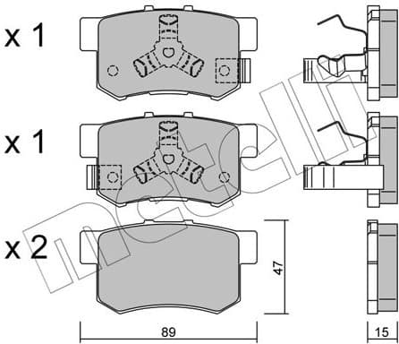 Brake Pad Set, disc brake 22-0173-1
