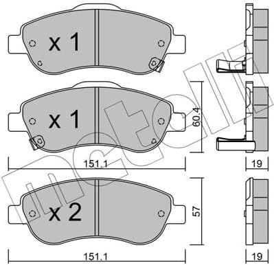 Brake Pad Set, disc brake 22-0789-0