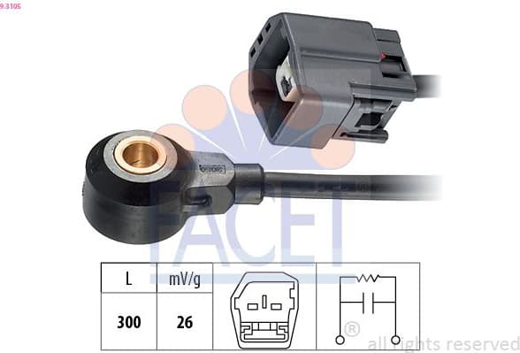 Knock Sensor Made in Italy - OE Equivalent 9.3105