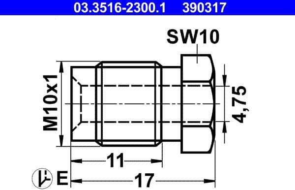 Union Bolt 03.3516-2300.1