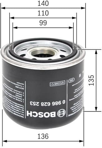 Air Dryer Cartridge, compressed-air system 0986628253 - image 8