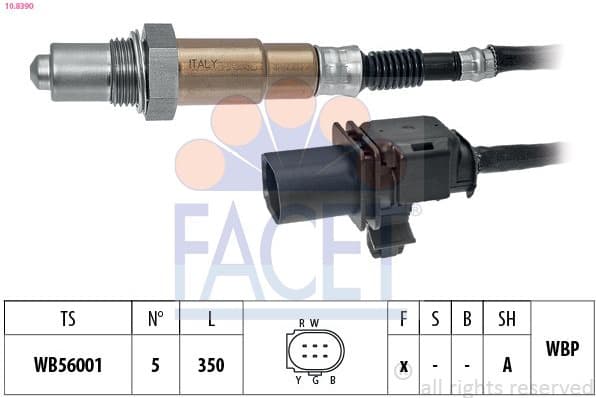 Oxygen Sensor Made in Italy - OE Equivalent 10.8390