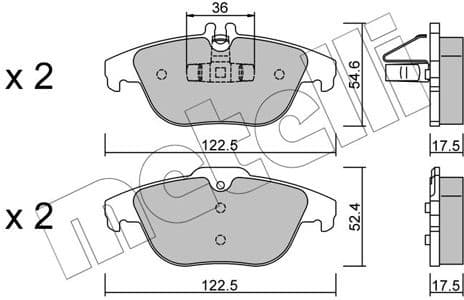 Brake Pad Set, disc brake 22-0666-0