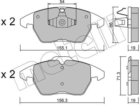 Brake Pad Set, disc brake 22-0548-1
