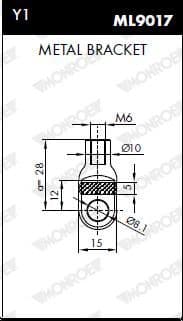 Gas Spring, rear window MONROE MaxLift ML5535 - image 9
