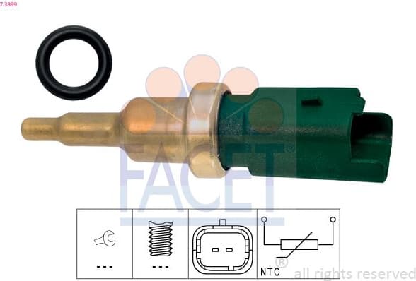 Sensor, coolant temperature Made in Italy - OE Equivalent 7.3399