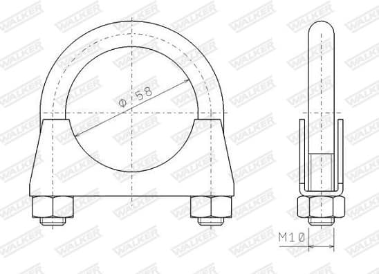 Clamping Piece, exhaust system 82328 - image 6