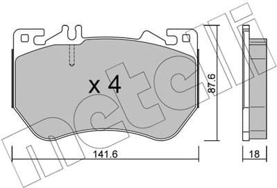 Brake Pad Set, disc brake 22-1358-0