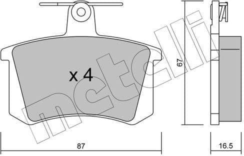 Brake Pad Set, disc brake 22-0048-0