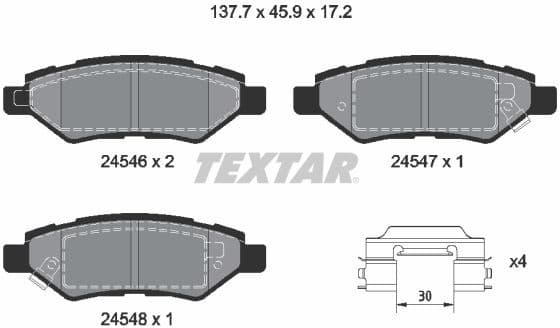 Brake Pad Set, disc brake 2454601