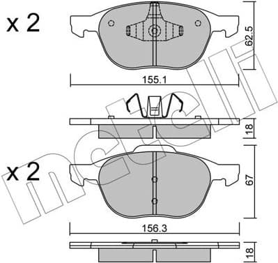 Brake Pad Set, disc brake 22-0534-0