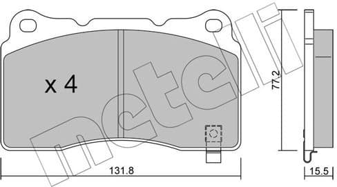 Brake Pad Set, disc brake 22-0288-8