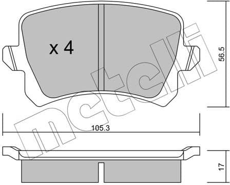 Brake Pad Set, disc brake 22-0806-0