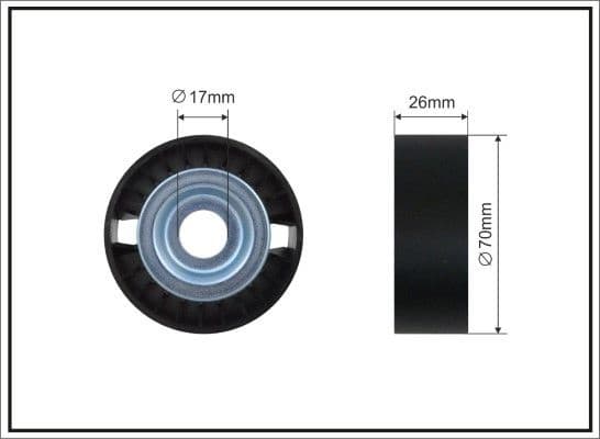 Tensioner Pulley, V-ribbed belt 500629 SC