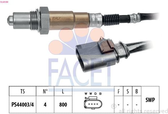 Oxygen Sensor Made in Italy - OE Equivalent 10.8199