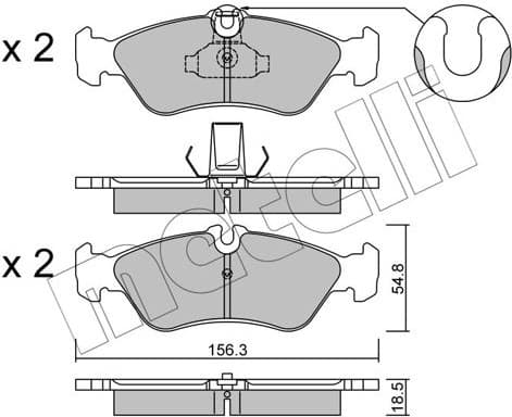 Brake Pad Set, disc brake 22-0311-0