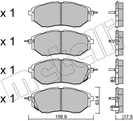 Brake Pad Set, disc brake 22-0763-0