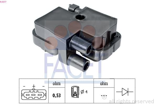 Ignition Coil OE Equivalent 9.6317
