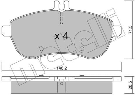 Brake Pad Set, disc brake 22-0665-0