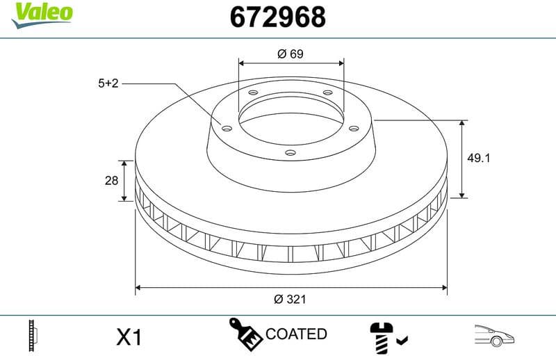 Brake Disc COATED 672968
