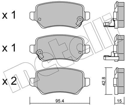 Brake Pad Set, disc brake 22-0542-0