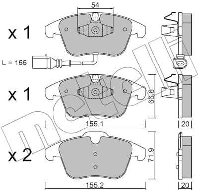 Brake Pad Set, disc brake 22-0675-1