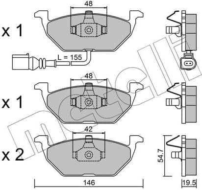 Brake Pad Set, disc brake 22-0211-2