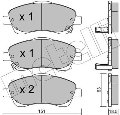 Brake Pad Set, disc brake 22-0450-0