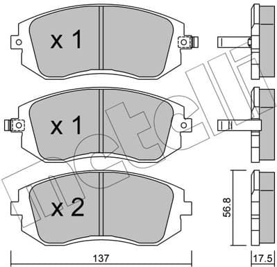 Brake Pad Set, disc brake 22-0500-0