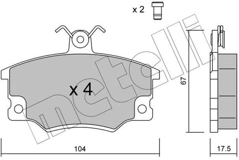 Brake Pad Set, disc brake 22-0030-1