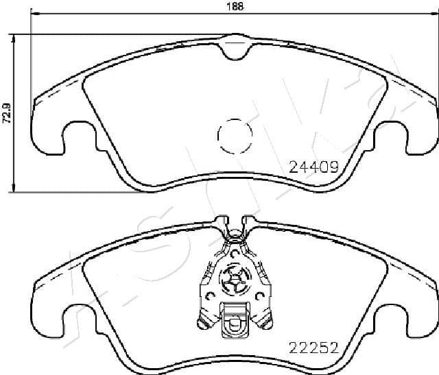 Brake Pad Set, disc brake 50-00-0916 - image 2