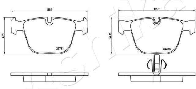 Brake Pad Set, disc brake 51-00-0115 - image 2
