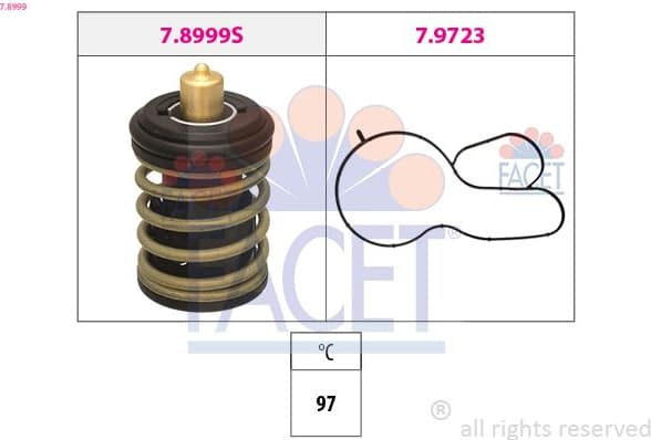 Thermostat, coolant Made in Italy - OE Equivalent 7.8999