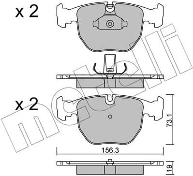 Brake Pad Set, disc brake 22-0559-0
