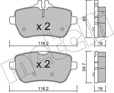Brake Pad Set, disc brake 22-1022-0