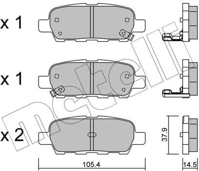 Brake Pad Set, disc brake 22-0612-0