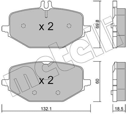 Brake Pad Set, disc brake 22-1274-0
