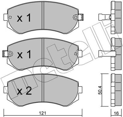 Brake Pad Set, disc brake 22-0304-0