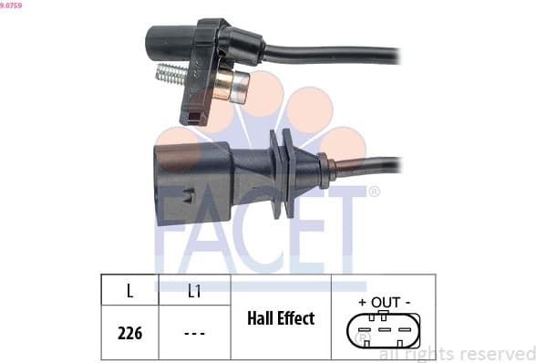 Sensor, crankshaft pulse Made in Italy - OE Equivalent 9.0759