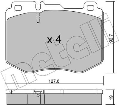 Brake Pad Set, disc brake 22-1019-0